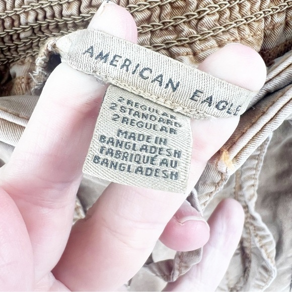 ✅ AMERICAN EAGLE TAN JOGGER PANTS WITH DRAWSTRING SIZE 2 - Picture 2 of 5